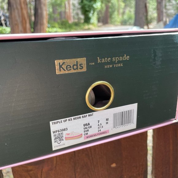 Keds Kate Spade Triple Up Neon Raffia Sneaker - Picture 7 of 7